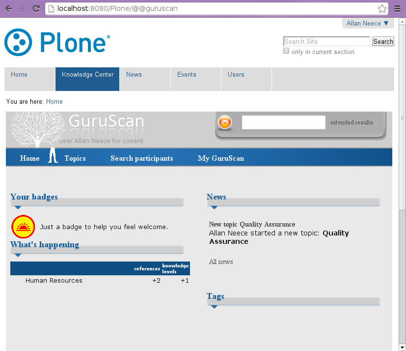 GuruScan integration screenshot